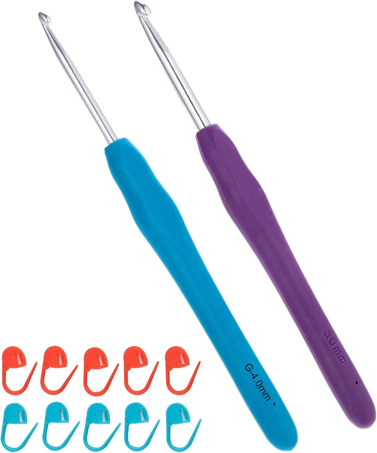 Ryhiac 4 mm 5mm Crochet Hooks, Ergonomic Handle for