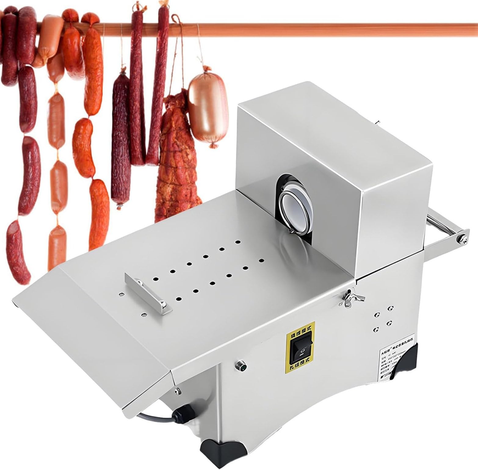 JozyJul Electric Sausage Linker Machine Sausage Stuffer Knotting Machine, Stainless Steel Sausage Casings Binding Machine, Sausage Making Machine, (Sausage diameter: 0-42mm)