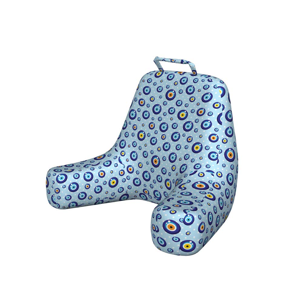 Ambesonne Evil Eye Reading Pillow Cover, Traditional Protection on Dotted Backdrop Celebration Theme, Unstuffed Printed Bed Rest Case from Soft Fabric