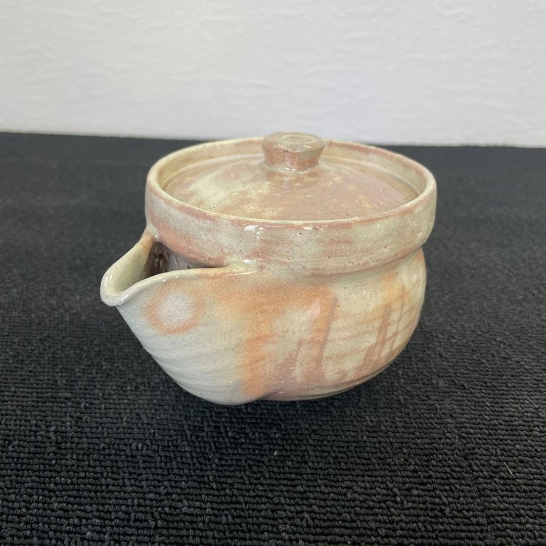伝統工芸士柴岡秀泉 青備前緋襷茶盌 合箱 備前焼 抹茶碗 抹茶茶碗