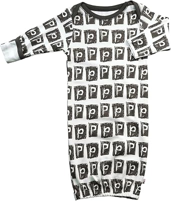 Babysoy Unisex Baby Long Sleeve Alphabet Pattern Gown SleepSack/Bundler