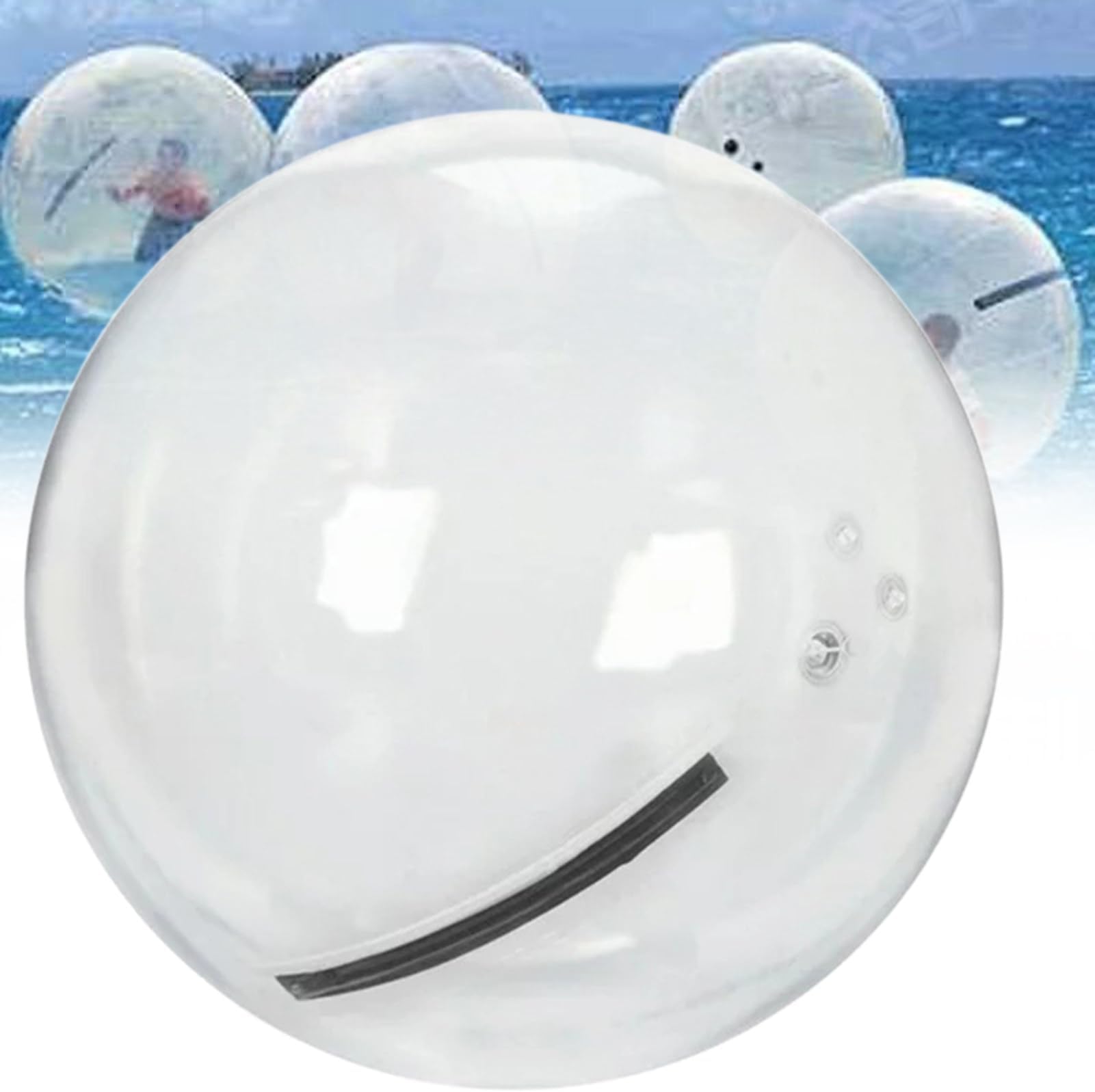1.5/1.8/2/2.5M Inflatable Water Walking Ball PVC Water Ball for Beach and Entertainment Equipment, Clear Walk on Water Walking Ball Roll Ball with Electric Air Pump and Zipper,1.8m