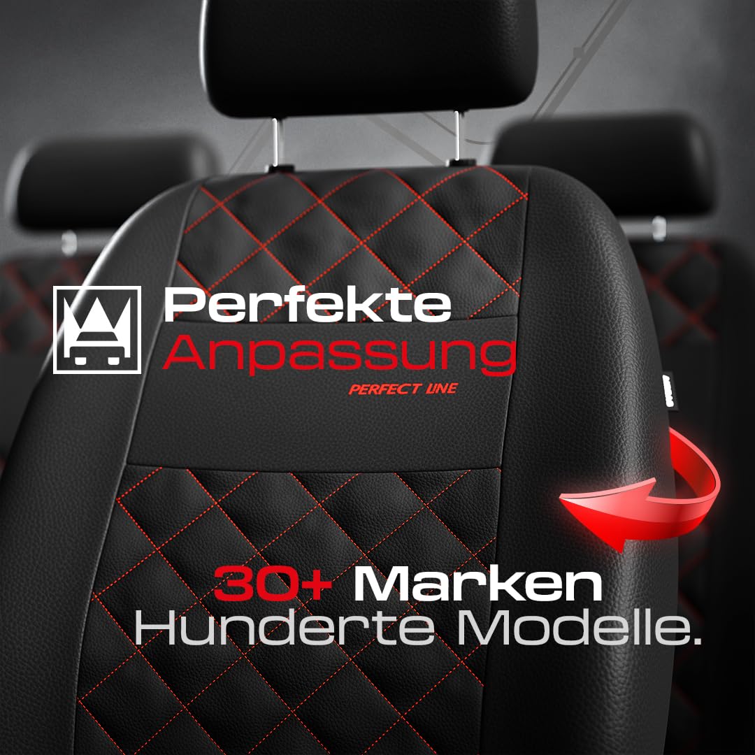 MOTOS Fundas universales para Asientos de Coche para Suzuki Vitara Funda Asiento Coche Delantero con Sistema de Airbag Activo, Ajuste, Material de Tres Capas, Aspecto Elegante, Aplicación Ver