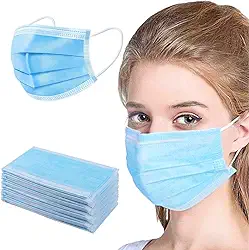 Máscara Descartável Tripla Proteção 50 Unidades Atóxica Hipoalérgica Livre De Látex Não Estéril 2 Camadas Em TNT E 1 Camada Interna De Filtro 95% De Eficácia