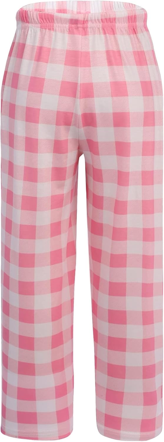 Ekouaer Boys Pajama Pants Long Sleep Soft Elastic Waist Bottoms Plaid Lounge With 2 Pockets 4-14 Years - Image 3