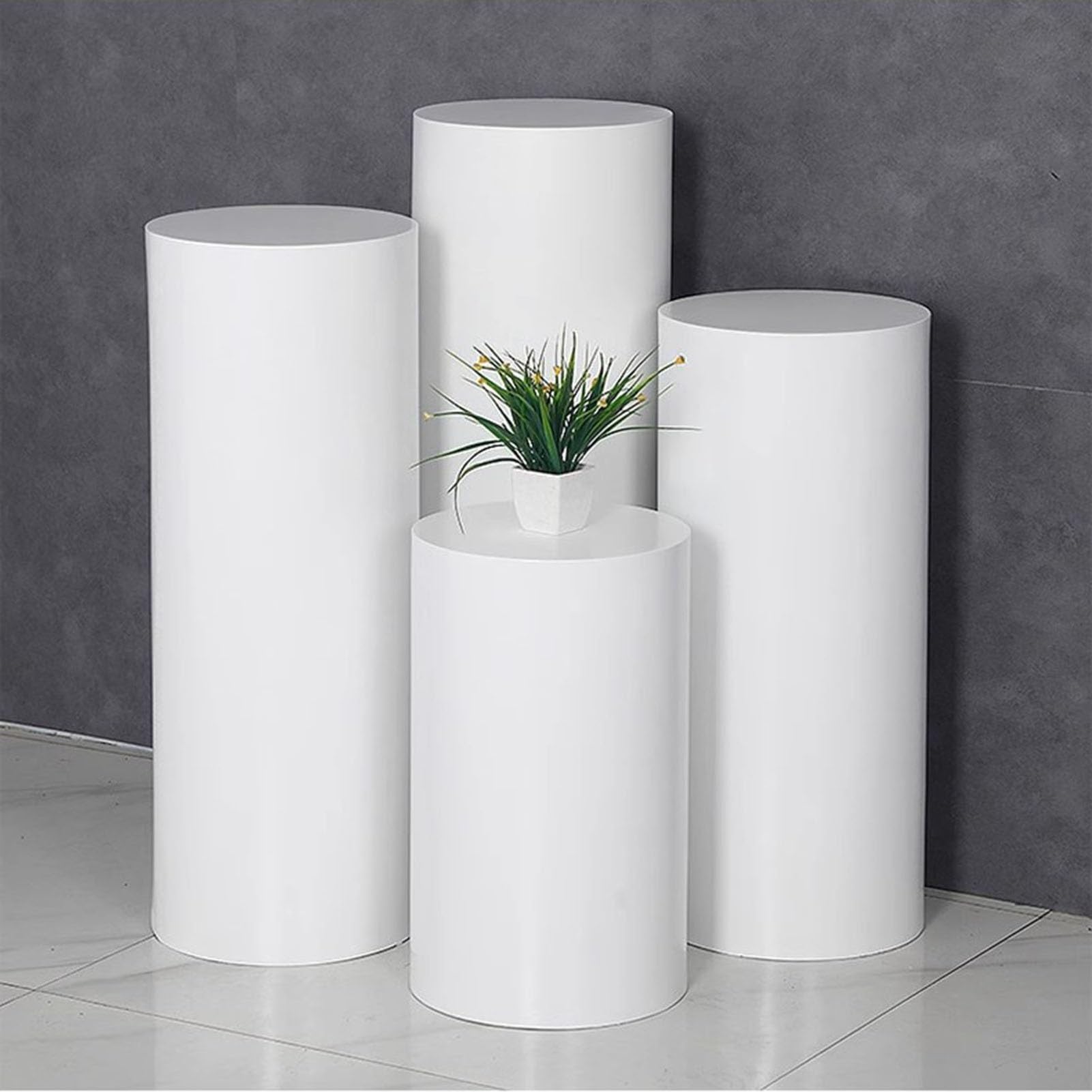 Okrągły biały stojak na biżuterię 30 x 70 cm cylindryczna podstawa na imprezy, imprezy i rękodziełoUlepszone rozwiązanie do prezentacji i dekoracji produktu