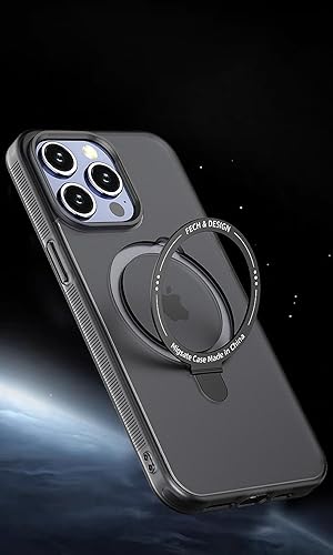 Miniatura 8 de Funda para iPhone 12 Pro Max con soporte de anillo de aleación invisible, compatible con Magsafe, protección de grado militar, funda translúcida 12