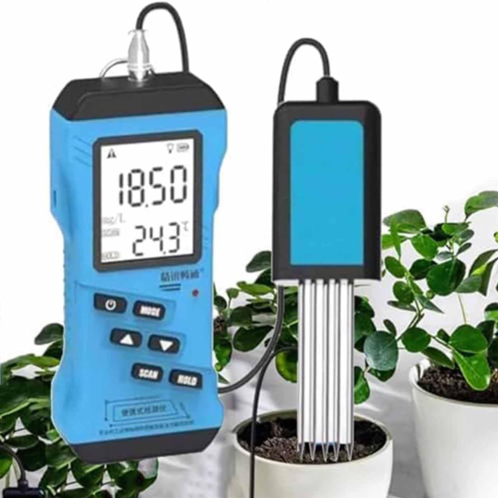 Kit 7 in 1 per L'analisi Terreno Piante:Tester Npk+Misuratore Ph Misura Umidità, Temperatura E Conduttività Kit Portatile Professionale per Il Test Fertilità Nutrienti per L'orticoltura