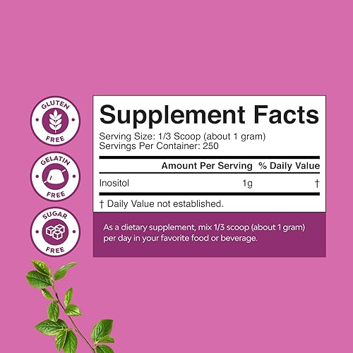 Miniatura 2 de Suplemento de mio-inositol y D-chiro inositol para mujeres, suplementos de SOP para apoyo menstrual, salud reproductiva y equilibrio hormonal,