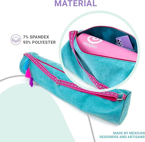 Miniatura 4 de Temploo Bolsa de transporte para esterilla de yoga, edición especial, extra duradera, bolsa ajustable para esterilla de ejercicio, Yogii, bolsa de