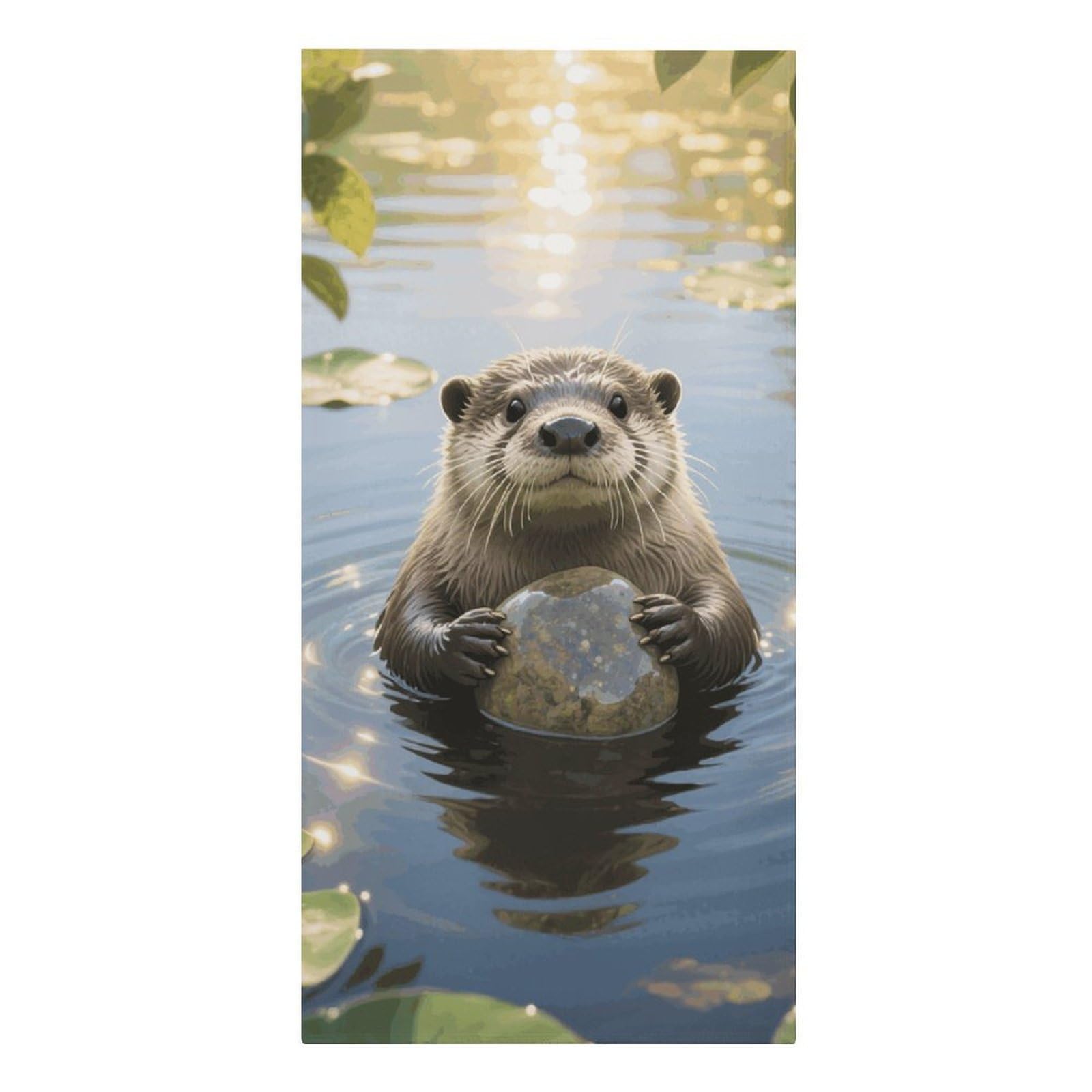 asbwuo Otter Beach Towels Extra Large Quick Dry Absorbent