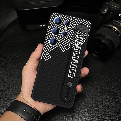 Phone Case Compatible with Oukitel C2 2025, Phone Holder Nature Back Cover Anti-knock Geometry Commerce Protective Wrist Strap D