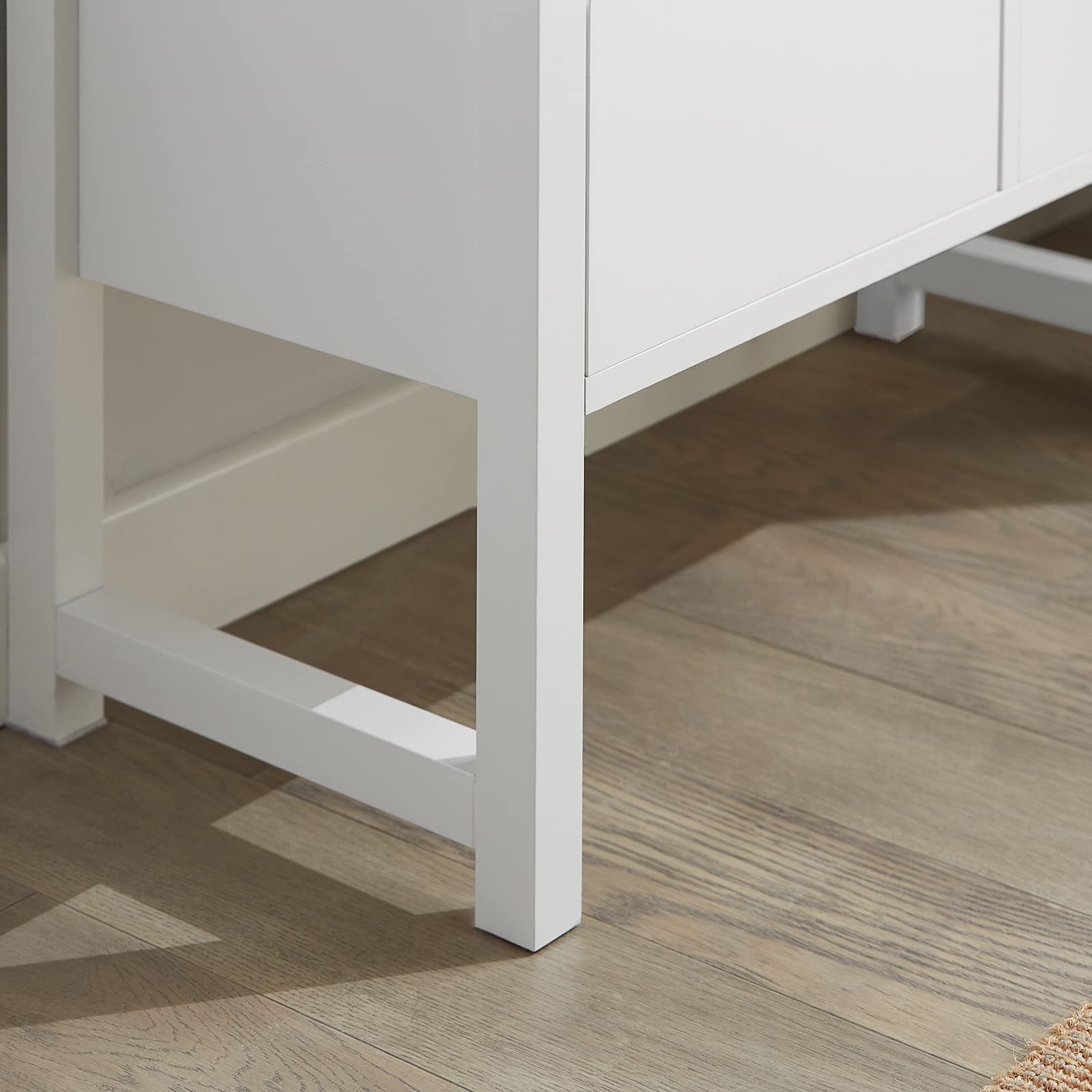 SoBuy Panca scarpiera con 2 cassetti 72x30x46cm per ingresso | Cassapanca contenitore con cuscino e 2 grandi cassetti, MDF, carico 150kg, design classico bianco FSR88-W