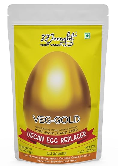 Moonglet Veg Gold - Plant Based - Vegan Egg Replacer | 400g: Pack of 2, 200g Each