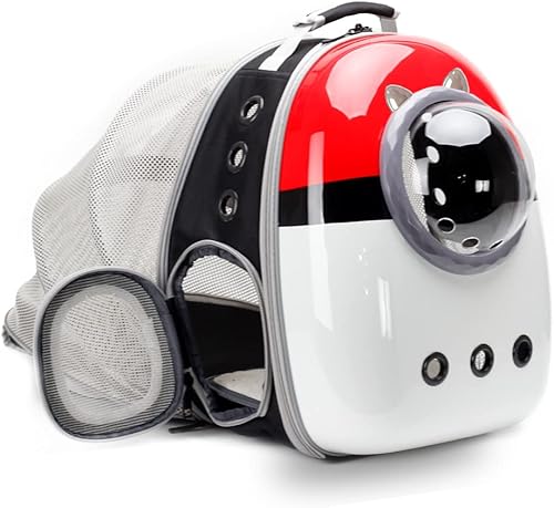 Mochila transportadora de gatos expandible, mochila para gatos, gatitos y cachorros pequeños, mochila de burbujas para gatos aprobada por