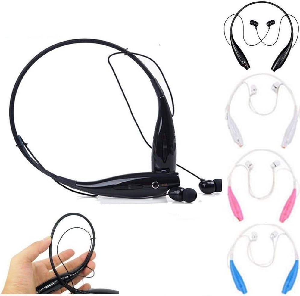 CyberTech Wireless Bluetooth Stereo Earphone Headset with Mic for Apple iPhone 6 5 S LG Samsung (Color: White, Black Blue, Pink) (Black)