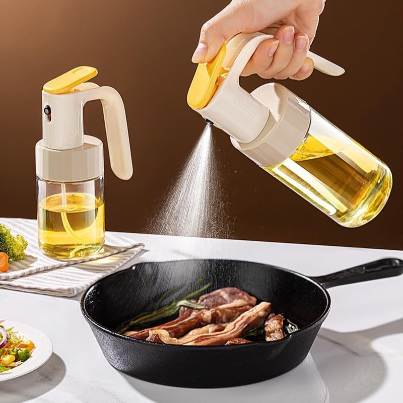 Image of Kettlekane 250Ml Glass Oil Spray Bottle for Kitchen, Refillable Food Grade Oil Vinegar Sprayer Bottles, Oil Sprayer for Air Fryer for Salad, BBQ, Roasting (Multi Colour)