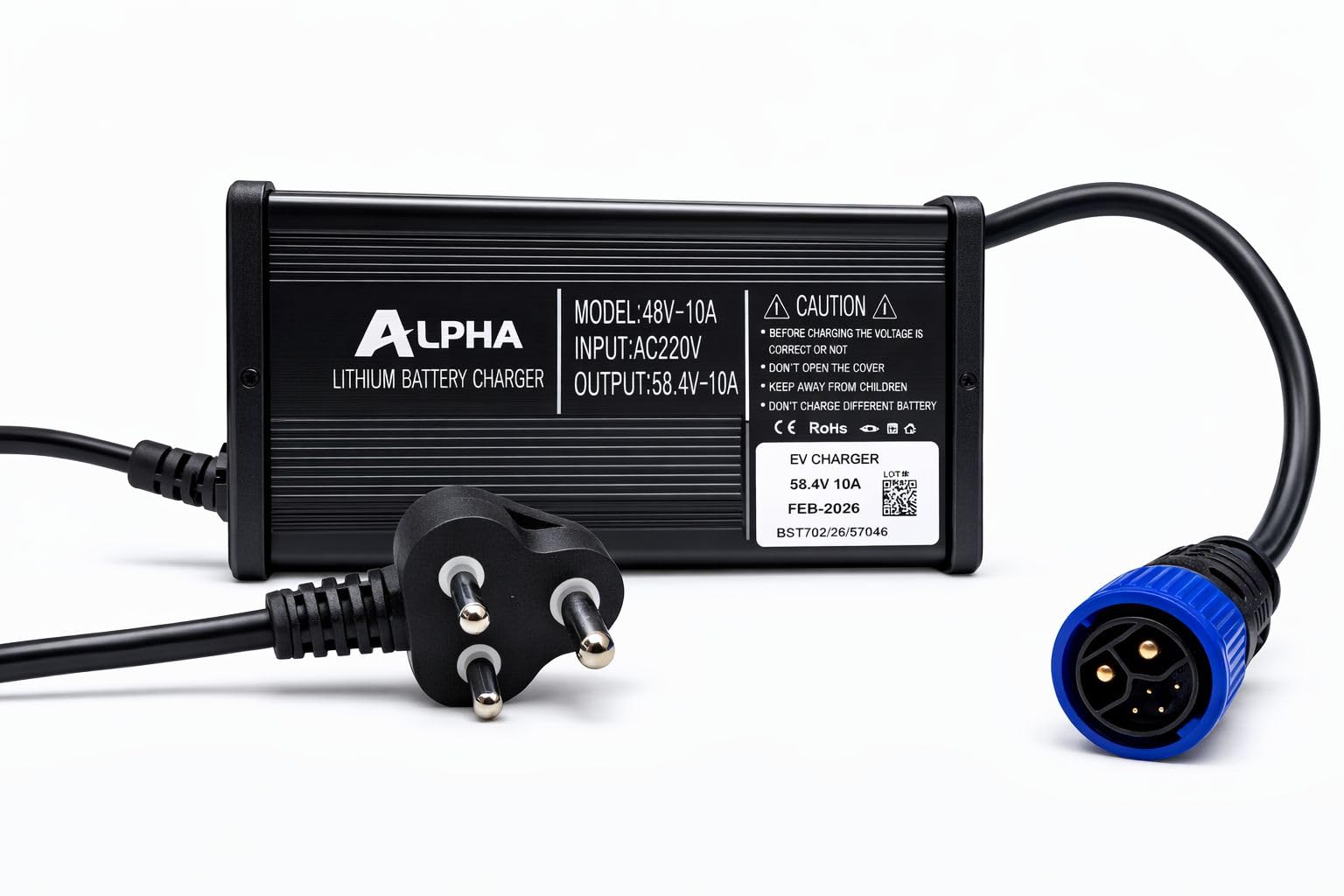 TVS iQube Charger Fast Charging 58.4V 10A | Chagori 2+4 Pin Connector | Japanese in-Built Technology | Reliable Electric Scooter EV Charger Compatible for TVS iQube-image-19