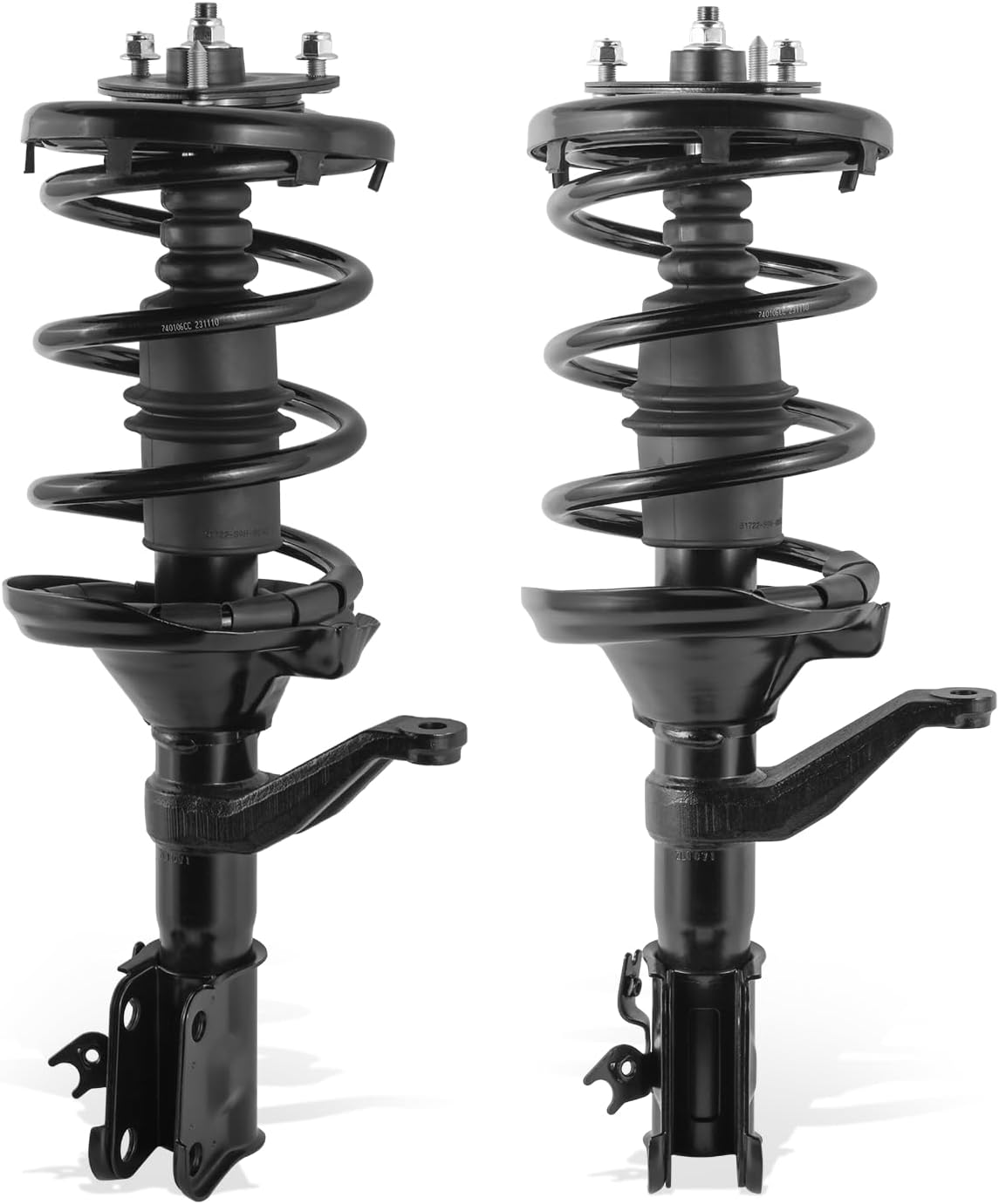 Auto Dynasty Front Struts Shocks Assembly and Coil Spring Compatible with Honda CR-V 2002-2006, Left and Right Complete Pair Shock Absorber, Matte Black Powdercoat