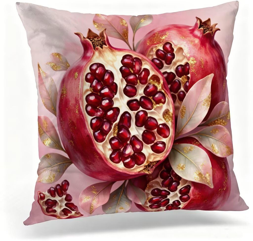 Housse coussin rouge grenade en lin de qualite superieure pour mobilier