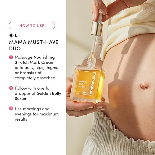 Miniatura 4 de Evereden Mama Must-Have DUO - Aceite de estrías Golden Belly y crema nutritiva para estrías  Cuidado de la piel de maternidad limpio y vegano