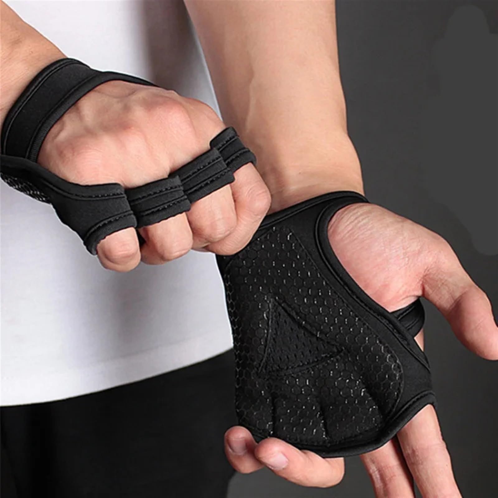 Gym Grips Gants de Fitness de gymnastique protège-main hommes femmes musculationmmes femmes musculation entraînement puissance haltérophilie gants d'entraînement haltères poignées coussinets