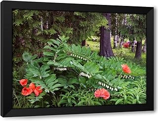 ArtDirect Canada, New Brunswick Wildflowers Custom Framed Art Print Giclee Print or Canvas Options with Various Sizes and Customization by Anon, Ellen