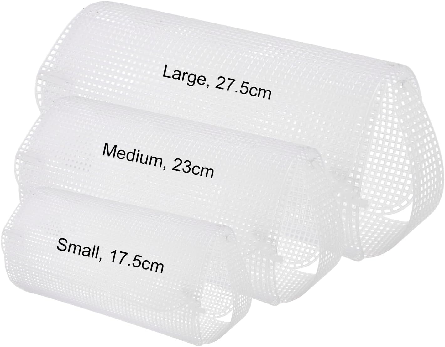 uxcell 4Pcs Plastic Mesh Canvas Sheet, 19.7 x 21.1 Inch Plastic Mesh Sheets for Crochet Purse Making, Blank Canvas for Embroidery, Crafting, DIY Project, White (Large, 27.5 cm)