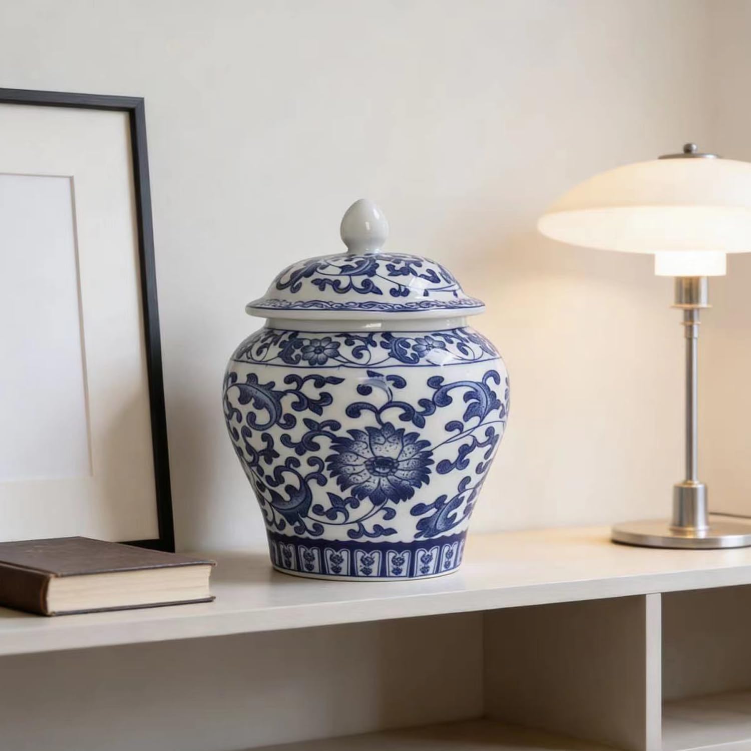 Decorative Ceramic Small urn. Commemorate a Loved one and Store The Ashes of Your pet Dog or cat. 3.5" Long x 5.1" high (Plum Blossom) - Image 5