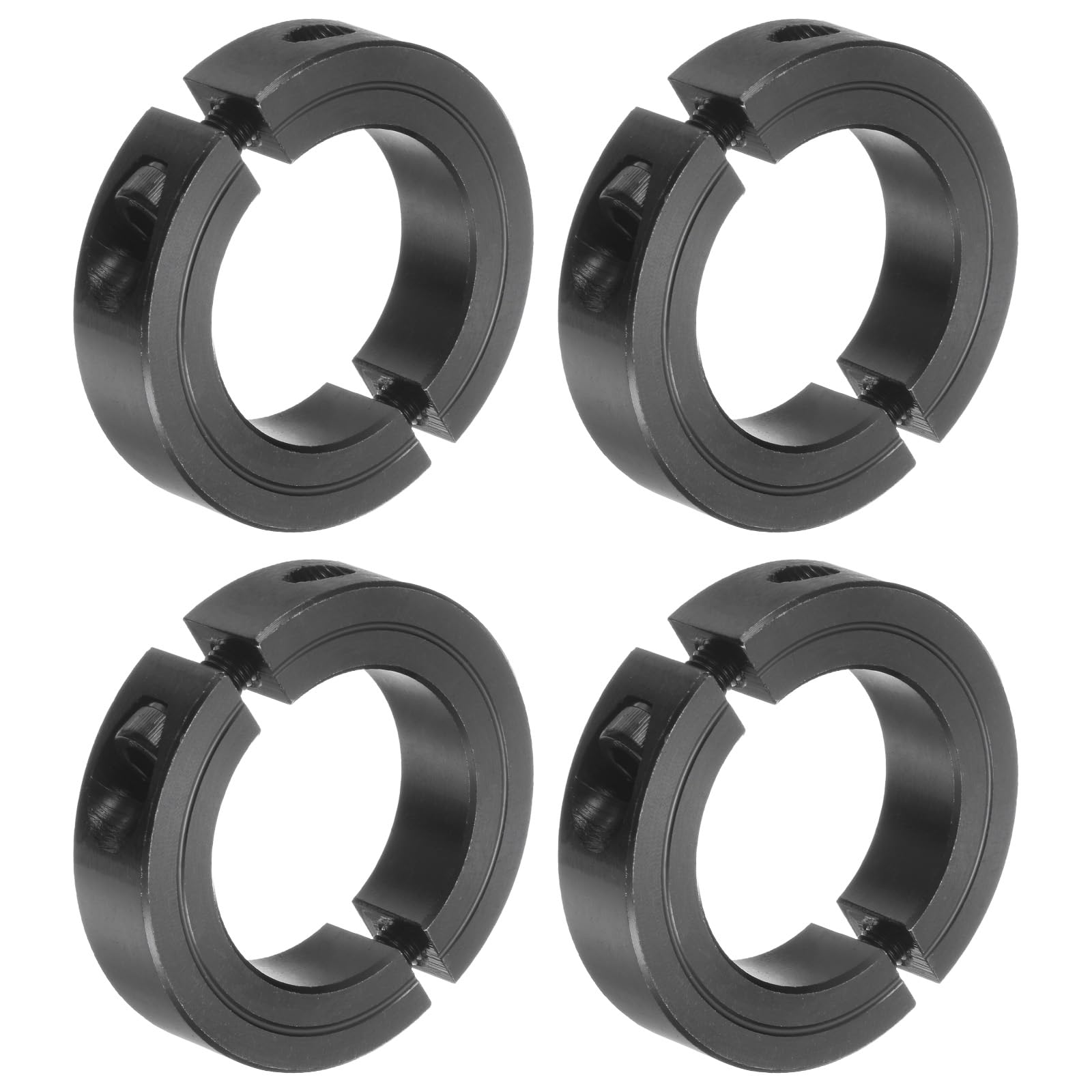 uxcell 4pcs Double Split Clamp-On Shaft Collar for 1-1/2