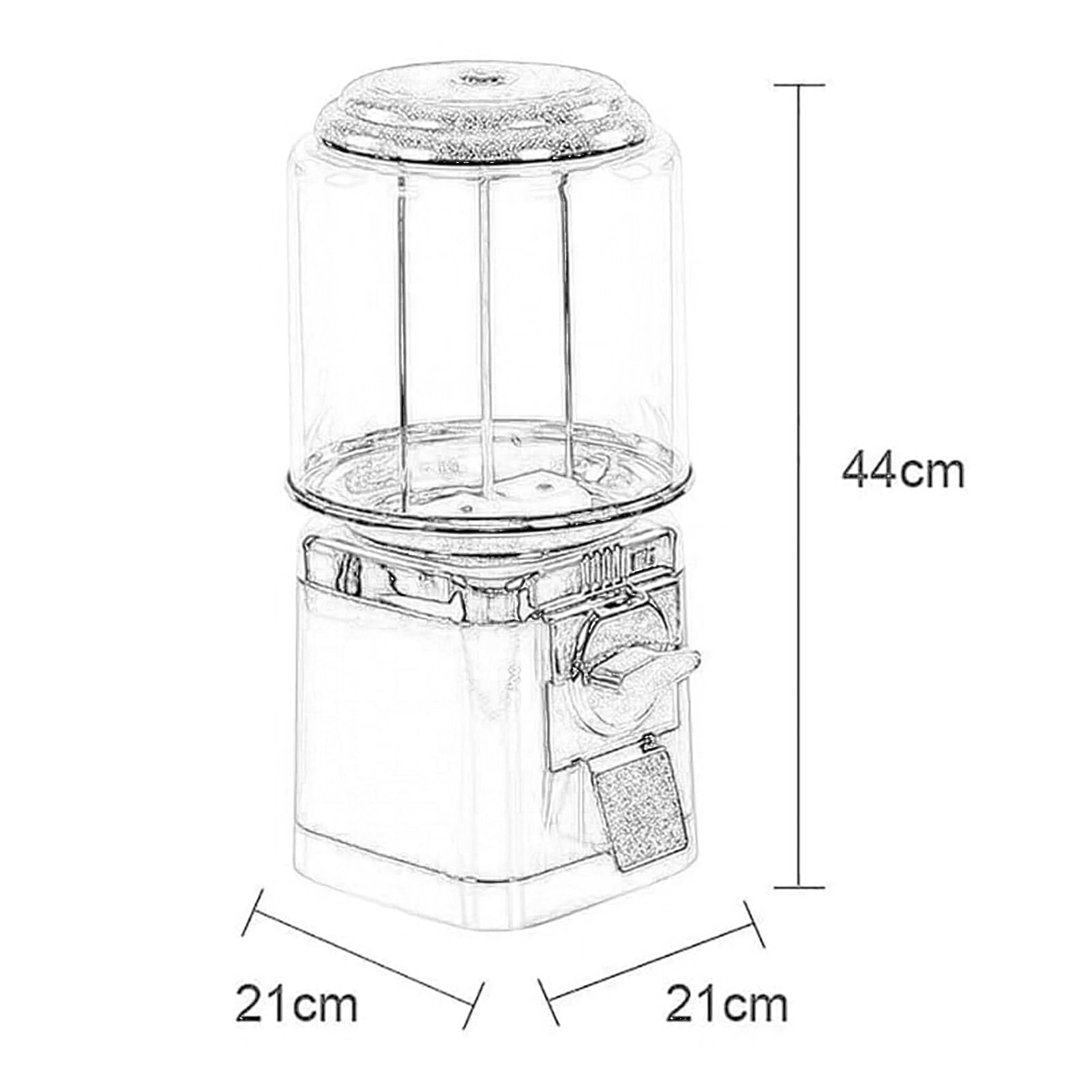 Dozownik cukierków, automat na kapsułki 22-32 mm, komercyjny dozownik gumball na imprezy, imprezy i zbiórki pieniędzy, ciesz się słodkimi smakołykami w dowolnym miejscu