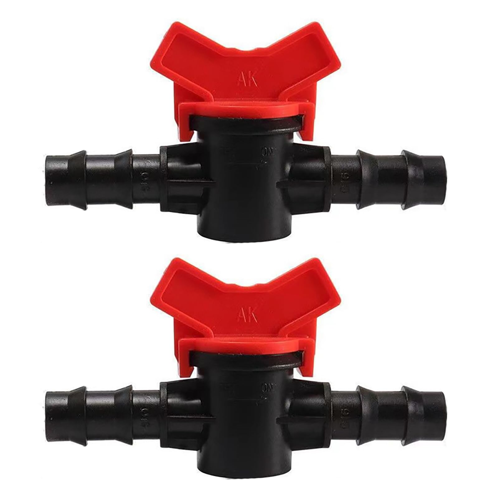 SagaSave 2PCS Barbed Ball Valve, 14mm Drip Irrigation Barbed Ball Valve, Shut Off Switch Flow Control Valve, Ball Valve Barbed, Hose Pipe Joiner Faucet Connector Adapter (BK) — image 1