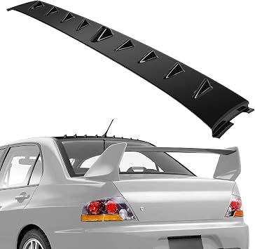 FINDAUTO ABS Rear Roof Window Spoiler Wing Fits for 2002-2007 for Mitsubishi Lancer Evolution EVO 8 9 Trunk Lip Spoiler