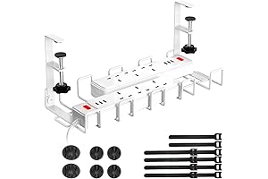 Spacecare cable tray under desk white 1 pack
