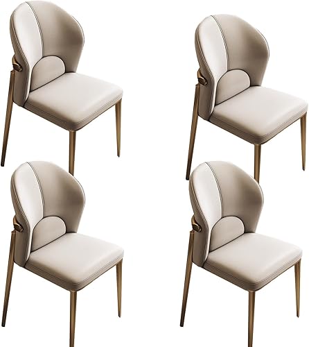 Silla de comedor, sillas de cocina de cuero, sillas de comedor con patas de metal, silla de sala de espera para vestíbulo, sala de entrenamiento,