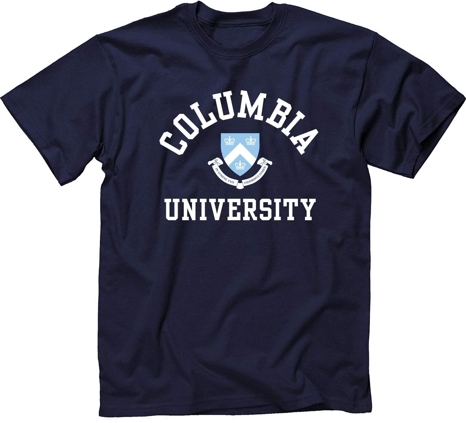 Ivysport Adult Columbia University T-Shirt - Official School Crest Logo, Short Sleeve, Heather Grey