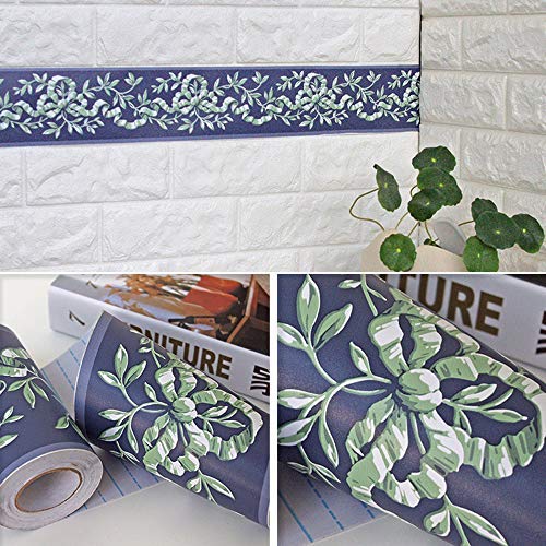 Yifely Vintage Floral Wallpaper Border Peel & Stick Wall Borders Bathroom Kitchen Decor Sticker #TOP1