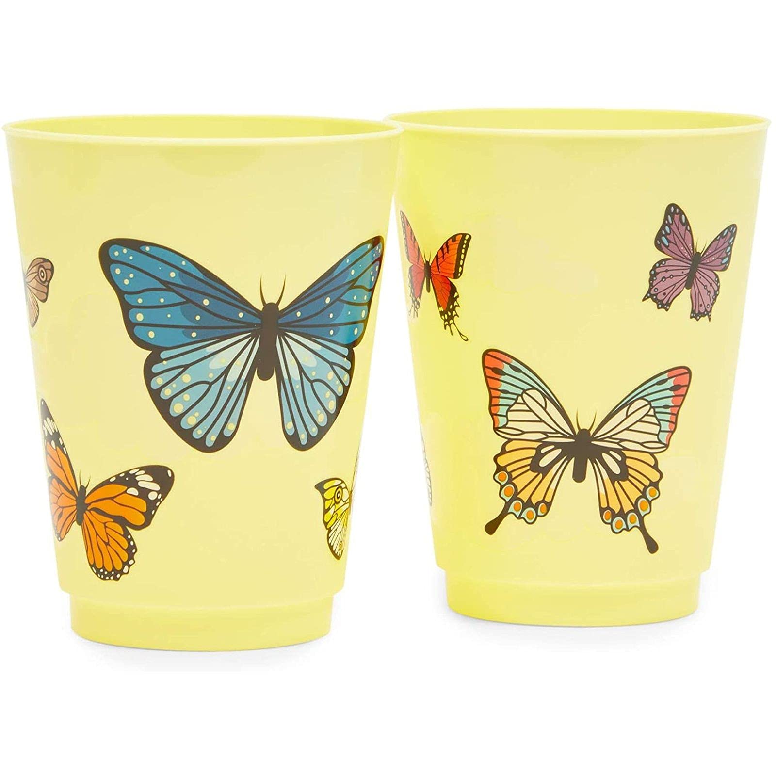 Amazon.com: Plastic Cups for Butterfly Birthday Party (16 oz