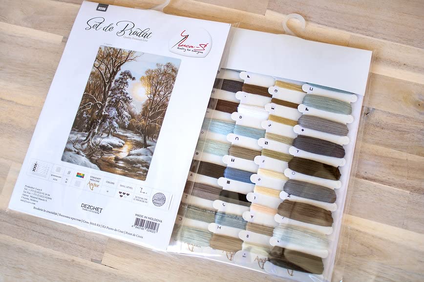 Kit Point De Croix Londres - Toile Aida 18, Fil Anchor, 52 Couleurs. Dimensions Finies : 46,5 X 31 Cm.