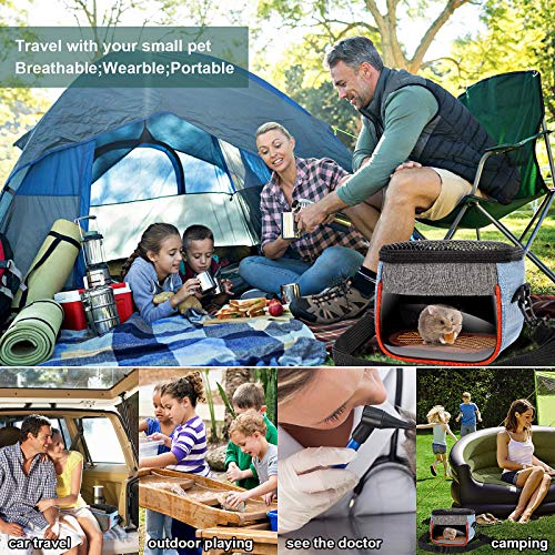 Hamster Carrier Bag - Cute Travel Sling for Small Animals, Rat,Gerbils, Sugar Glider, Gecko,Baby Hedgehog - Transport… - Image 7