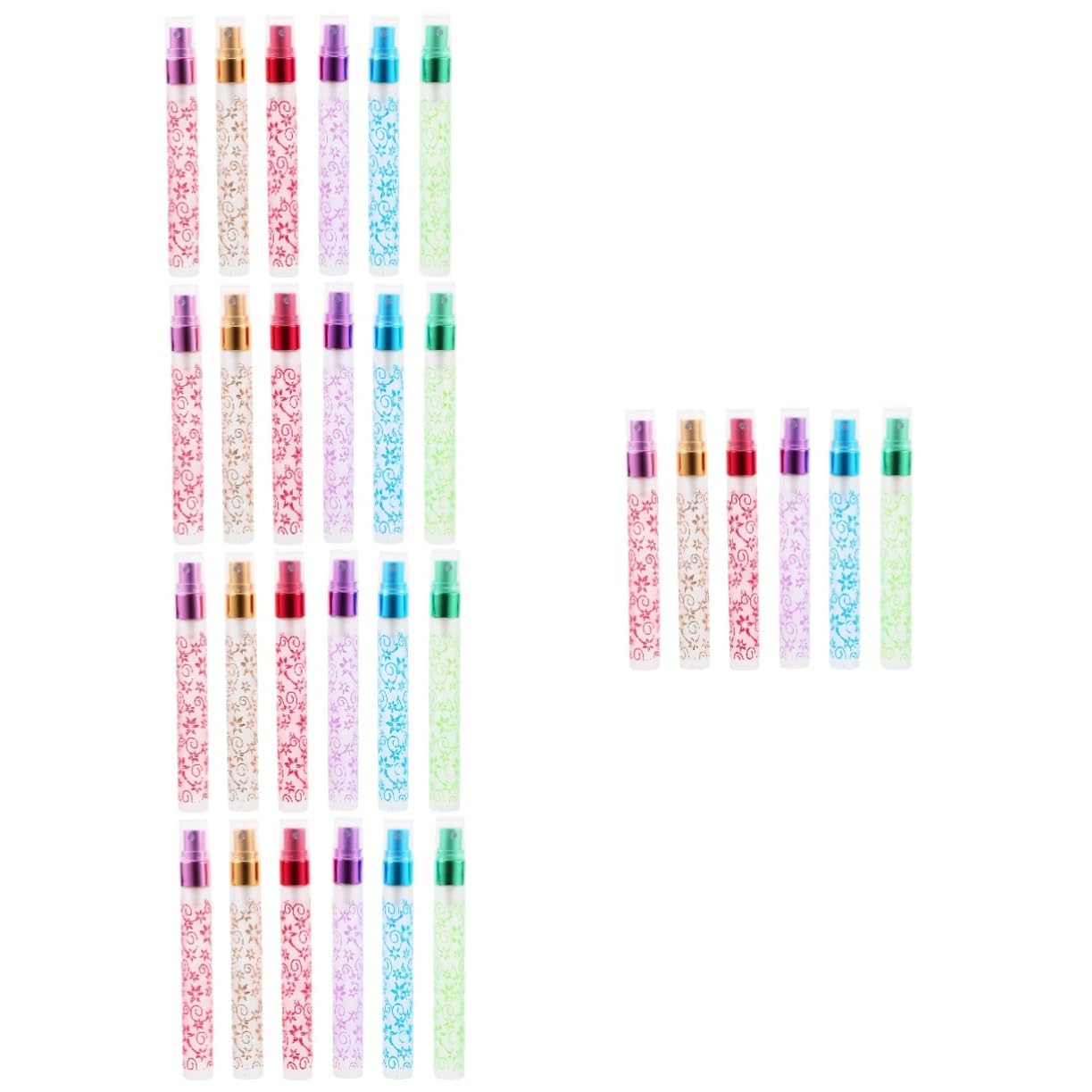 BESTYASH 5 Sätze Drücken Sie Die Parfümflasche Tropfenflasche Kosmetische Spenderflasche Sprühflaschen Mini Nachfüllbares Parfümzerstäuber Wiederbefüllbare Parfümflakons Glas 6 Stück * 5