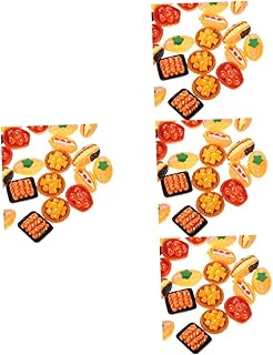 Toyvian 96 Pçs Modelo De Comida E Jogo Em Miniatura Miniaturas De Brinquedo De Comida Micro Brinquedos Modelo De Sobremesa Usar Acessórios De Boneca Adorável Comida Em Miniatura