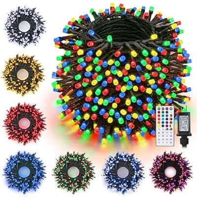 Toodour Christmas Lights RGB String Lights, 115ft 350 LED Color Changing String Light with Remote & Timer, Waterproof Xmas Tree Light for Home Yard New Year Party Indoor Outdoor Christmas Decorations