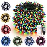 Toodour Christmas Lights RGB String Lights, 115ft 350 LED Color Changing String Light with Remote & Timer, Waterproof Xmas Tree Light for Home Yard New Year Party Indoor Outdoor Christmas Decorations