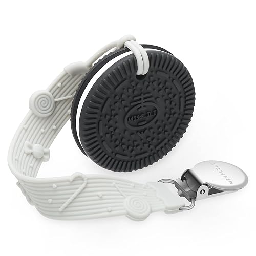 MISSLILI Juguetes de dentición para bebés de 0 a 6 6 a 12 meses mordedores de bebé con clip juguetes de silicona para niños y niñas diseño de