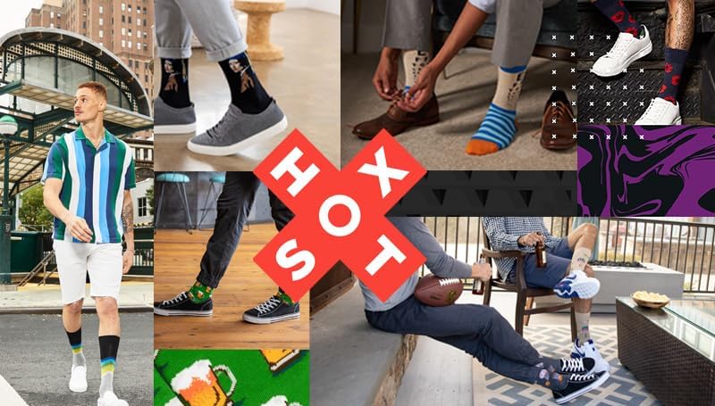 Hot Sox Men's Fun Crew Socks (6 & 8 Pairs) - Image 2