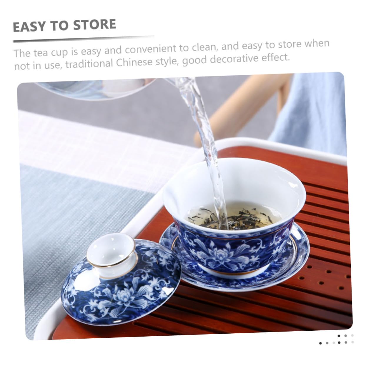 BESTOYARD 1juego Taza De Cerámica De Con Platillo y Tapa Para Infusiones De y Floral Para y