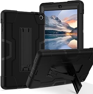 DUEDUE Walmart Onn 8 Inch Gen 3 2022, Kickstand Shockproof Heavy Duty Hybrid Hard PC Cover Rugged Protective Tablet Case for Onn 8 Inch 3nd Generation(Model:100071483),Black