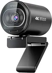 Webcam 4K com microfone, Webcam EMEET S600 Ultra HD 60FPS para transmissão com foco automático, capa de privacidade integrada, webcam USB 88°, ideal para jogos/ensino online/chamadas
