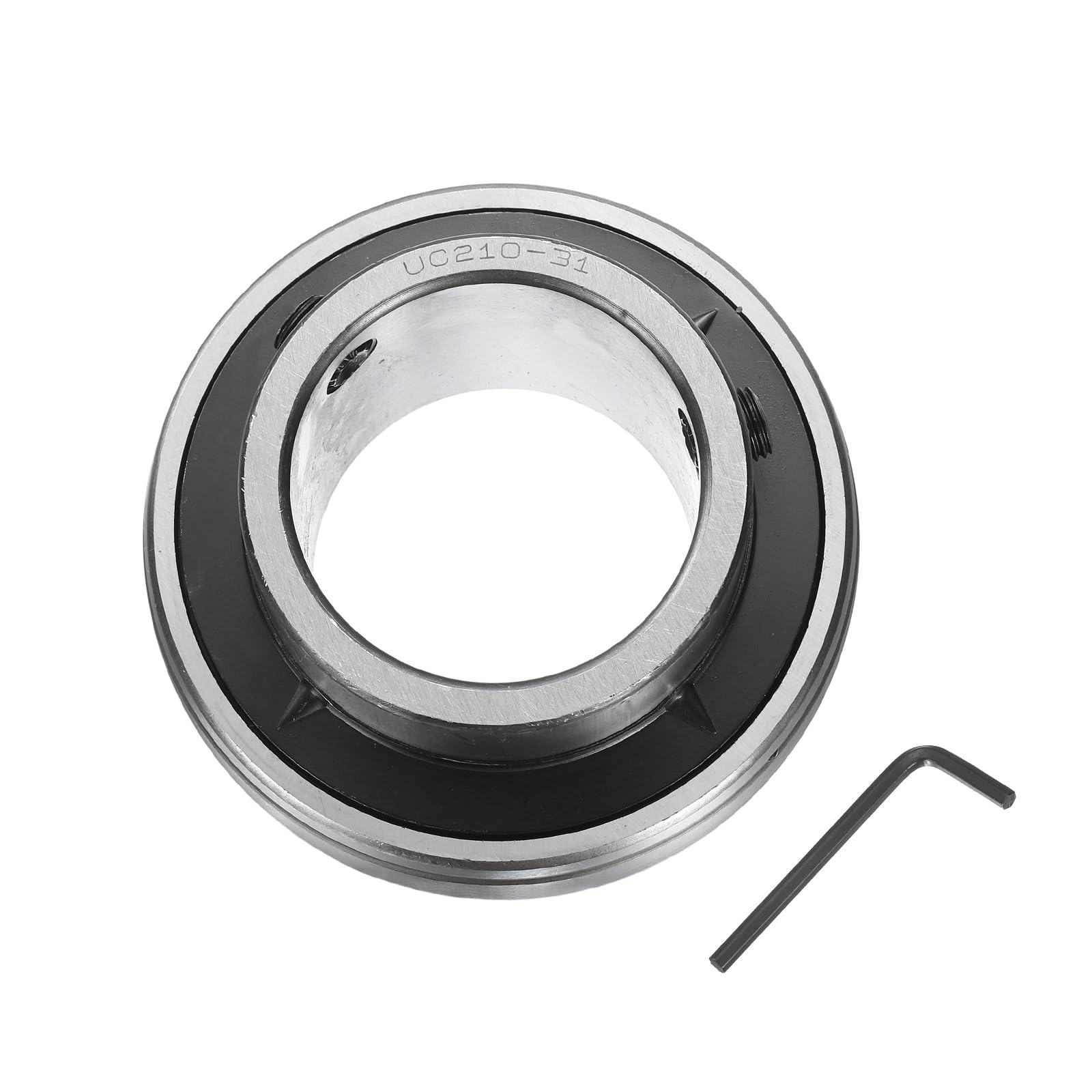 QUARKZMAN UC210-31 Palier à Semelle Roulements 1-15/16" Alésage Unités de Palier en Acier Chromé (Gcr15) Logement de Palier Monté en Bride avec Clé